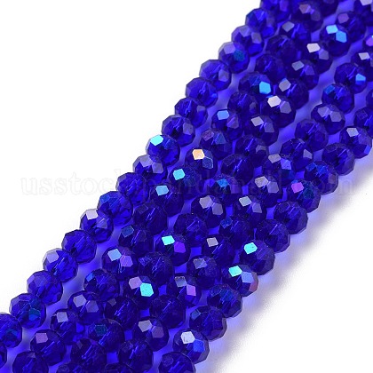 Electroplate Glass Beads Strands US-EGLA-A034-T6mm-L16-1