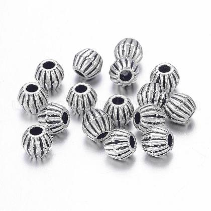 Antique Silver Tibetan Style Bicone Spacer Beads US-X-LF0300Y-NF-1