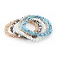 Electroplate Glass Beads Stretch Bracelets US-BJEW-JB04021-1