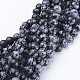 Natural Snowflake Obsidian Beads Strands US-GSR009-1