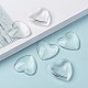 Transparent Glass Heart Cabochons US-GGLA-R021-25mm-8