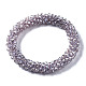 Faceted Transparent Glass Beads Stretch Bracelets US-BJEW-S144-002B-04-2