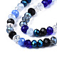 Electroplate Glass Beads Strands US-EGLA-N002-12B-3