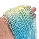 Transparent Painted Glass Beads Strands&nbsp;US-DGLA-A034-T4mm-A13-2
