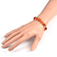 Chips Natural Carnelian(Dyed) Beaded Stretch Bracelets US-BJEW-JB01826-04-3