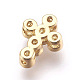 Brass Micro Pave Cubic Zirconia Beads US-ZIRC-E152-07G-RS-2