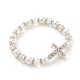 Electroplate Glass Beads Stretch Bracelets US-BJEW-JB04830-01-1
