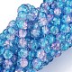 Spray Painted Crackle Glass Beads Strands US-CCG-Q001-8mm-19-1