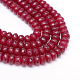 Faceted Rondelle Dyed Natural White Jade Bead Strands&nbsp;US-X-G-R343-6x8-07-1