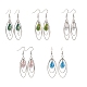 Trendy Glass Teardrop Dangle Earrings US-EJEW-JE00529-1