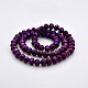 Full Plated Faceted Rondelle Glass Beads Strands US-GLAA-A024F-FP03-2