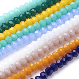Imitation Jade Glass Beads Strands US-GLAA-R135-3mm-M1