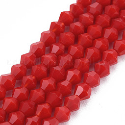 Opaque Solid Color Glass Beads Strands US-GLAA-Q080-4mm-B13