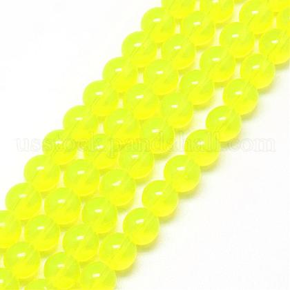 Baking Painted Glass Beads Strands US-DGLA-Q023-10mm-DB20-1