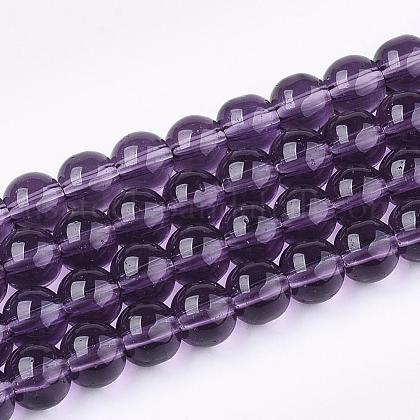 Glass Beads Strands US-GR4mm06Y-1