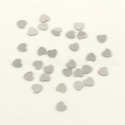 Ornament Accessories Heart Shape Plastic Paillette Beads US-X-PVC-Q024-4mm-1-1