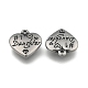 Heart with Word Daughter 316 Surgical Stainless Steel Pendants US-STAS-I061-140-1