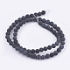 Natural Black Stone Bead Strands&nbsp;US-X-G-R193-01-8mm-2