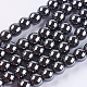Non-Magnetic Synthetic Hematite Beads Strands US-G-H1624-10mm-1-1
