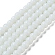 Opaque Solid Color Glass Round Beads Strands US-GLAA-F032-8mm-01-2