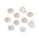 Silver Color Plated Alloy Flower Bead Caps US-X-TIBEB-E017-S-1