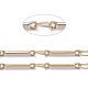 Real 18K Gold Plated Brass Bar Link Chains US-CHC-R126-13G-1