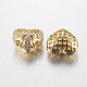 Brass Cubic Zirconia Beads US-ZIRC-F004-31G-2