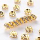Brass Rhinestone Spacer Beads US-RB-A014-Z4mm-01G-NF-1