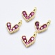 Brass Micro Pave Cubic Zirconia Charms US-RB-I078-66-NR-2