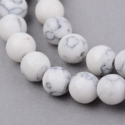 Synthetic Howlite Beads Strands US-G-Q462-6mm-26-1
