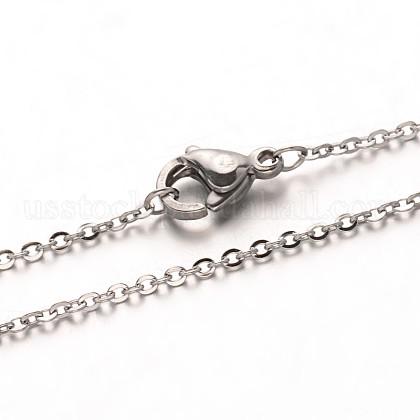 304 Stainless Steel Cable Chain Necklaces US-NJEW-M124-01P-1