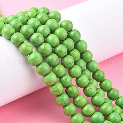 Synthetic Turquoise Beads Strands&nbsp;US-TURQ-G106-8mm-02B-6