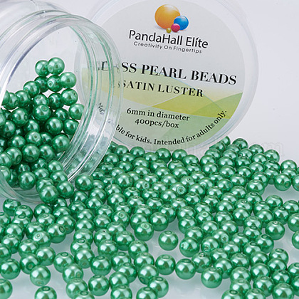 Pearlized Glass Pearl Round Beads US-HY-PH0001-6mm-008-1