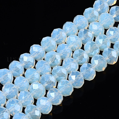 Electroplate Glass Beads Strands US-EGLA-A034-J8mm-A10-1