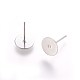 304 Stainless Steel Flat Round Blank Peg & Post Ear Studs Findings US-X-STAS-E025-3-2
