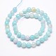 Faceted Natural Agate Beads Strands US-G-F344-41-8mm-2