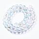 Frosted Spray Painted Glass Beads Strands US-GLAA-N035-03C-C07-2
