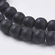 Synthetical Black Stone Beads Strands US-G-G508-7-3