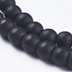 Synthetic Black Stone Bead Strands US-G-R345-4mm-38-1-3