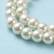 Pearlized Glass Pearl Round Beads Strands US-X-HY-8D-B02-4