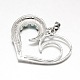Chakra Jewelry Brass Gemstone Heart Pendants US-KK-J298-25-NR-2