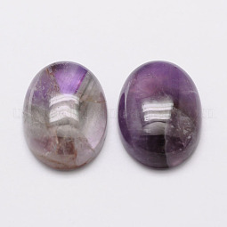 Oval Natural Amethyst Cabochons US-G-K020-25x18mm-03