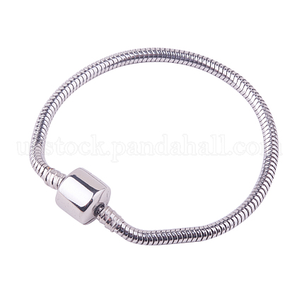 304 Stainless Steel European Style Bracelets for Jewelry Making US-STAS-PH0006-02A-1
