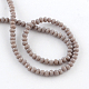Faceted Solid Color Glass Rondelle Bead Strands US-GLAA-Q044-4mm-09-2