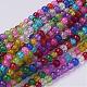16 inch Mixed Color Round Crackle Glass Strands US-X-GGM001-1