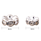 Rondelle Brass Rhinestone Spacer Beads US-RB-PH0001-02S-6