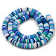 Handmade Polymer Clay Beads Strands US-CLAY-R089-6mm-102-2