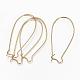 Brass Hoop Earrings Findings Kidney Ear Wires US-X-EC221-4G-1