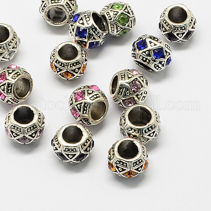Alloy Rhinestone European Beads US-MPDL-R036-05-1