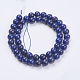 Natural Lapis Lazuli(Filled Color Glue) Beads Strands US-G-K269-02-8mm-2